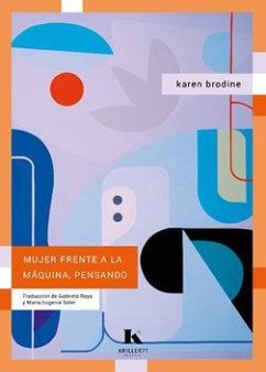 Mujer frente a la máquina, pensando Cover Mujer frente a la máquina, pensando