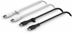 1x2 Belkin Flex Silikon-Kabel 1m USB-C/USB-C s+w CAB009bt1MBW2PK