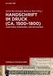 Handschrift im Druck (ca. 1500-1800)... - Bild 1