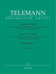 Quartett d-Moll für 2 Flöten, Altblockflöten und Bc Partitur und 5 Stimmen