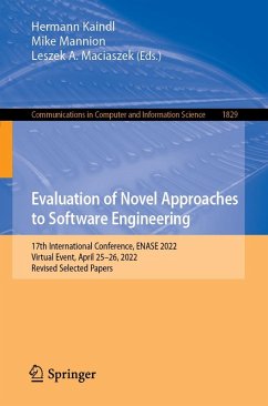 Evaluation of Novel Approaches to Software Engineering (eBook, PDF)