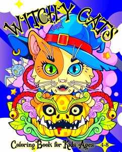 Witchy Cats Coloring Book for Kids Ages 4-8 - Peay, Regina