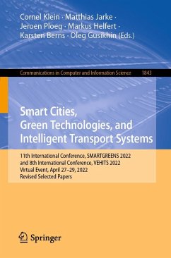 Cover Smart Cities, Green Technologies, and Intelligent Transport Systems (eBook, PDF)
