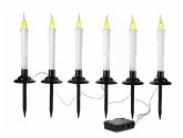 LED-Gartenstecker "Candlelight" 6er-Set
