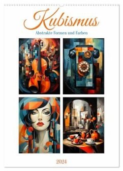 Kubismus - Abstrakte Formen und Farben (Wandkalender 2024 DIN A2 hoch), CALVENDO Monatskalender