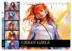 Urban Girls. Paintings (Tischkalender 2024 DIN A5 quer), CALVENDO Monatskalender - Hurley, Rose