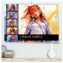 Urban Girls. Paintings (hochwertiger Premium Wandkalender 2024 DIN A2 quer), Kunstdruck in Hochglanz