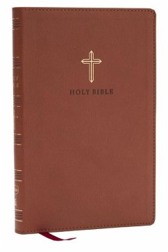 NKJV Holy Bible, Ultra Thinline, Brown Leathersoft, Red Letter, Comfort Print - Thomas Nelson
