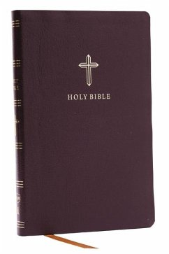 NKJV Holy Bible, Ultra Thinline, Burgundy Bonded Leather, Red Letter, Comfort Print - Thomas Nelson