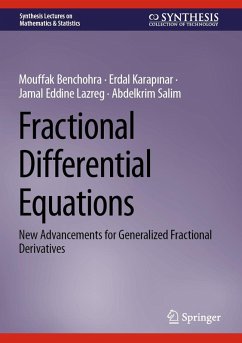 Fractional Differential Equations (eBook, PDF) - Benchohra, Mouffak; Karapinar, Erdal; Lazreg, Jamal Eddine; Salim, Abdelkrim