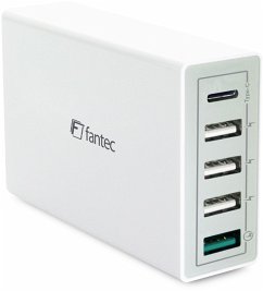 FANTEC QC3-A51 Quick Charge 3.0 40W 5 USB Ports weiß