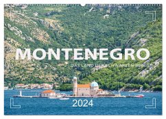 Montenegro - Das Land der schwarzen Berge (Wandkalender 2024 DIN A2 quer), CALVENDO Monatskalender