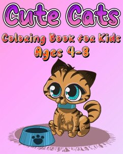 Cover Cute Cats Coloring Book for Kids Ages 4-8