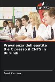 Prevalenza dell'epatite B e C presso il CNTS in Burundi