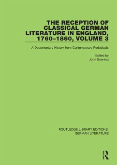 Cover The Reception of Classical German Literature in England, 1760-1860, Volume 3 (eBook, ePUB)