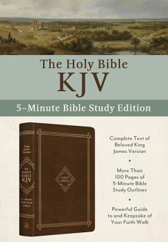 The Holy Bible Kjv: 5-Minute Bible Study Edition [Classic Hickory] - Compiled By Barbour Staff