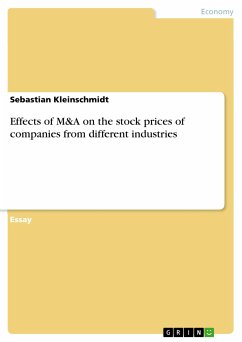 Effects of M&A on the stock prices of companies from different industries (eBook, PDF) - Kleinschmidt, Sebastian