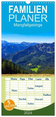 Familienplaner 2024 - Mangfallgebirge mit 5 Spalten (Wandkalender, 21 x 45 cm) CALVENDO - Jäger, Thomas