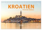 Kroatien Perle des Balkans (Tischkalender 2024 DIN A5 quer), CALVENDO Monatskalender