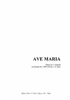 AVE MARIA - Bach-Gounod - For Soprano (or Tenor), or any instrument in C and Piano (eBook, PDF) - Tagliabue, Renato