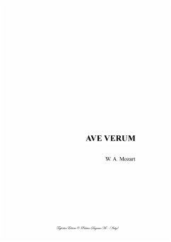 AVE VERUM - W. A. Mozart - For SATB Choir and Organ (eBook, PDF) - Tagliabue, Renato