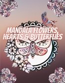 Mandala Flowers, Hearts and Butterflies