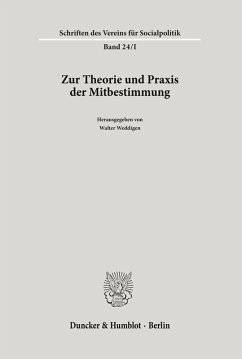 Cover Zur Theorie und Praxis der Mitbestimmung.