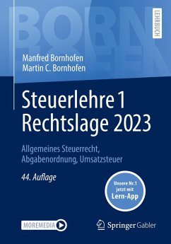Steuerlehre 1 Rechtslage 2023 (eBook, PDF) - Bornhofen, Manfred; Bornhofen, Martin C.