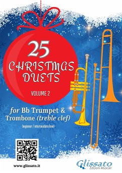 Trumpet and Trombone (t.c.): 25 Christmas Duets volume 2 (eBook, ePUB) - Carols, Christmas