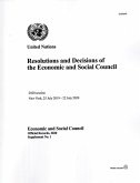 Resolutions and Decisions of the Economic and Social Council: 2020 Session New York, 25 July 2019 - 22 July 2020