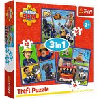3 in 1 Puzzle Feuerwehrmann Sam