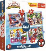 4 in 1 Puzzle 12,15, 20, 24 Teile Marvel Spidey