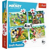 4 in 1 Puzzle - Mickey Mouse nice day