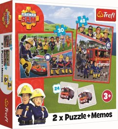 2 in 1 Puzzles + Memos Feuerwehrmann Sam