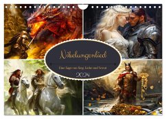 Nibelungenlied - Eine Sage von Sieg, Liebe und Verrat (Wandkalender 2024 DIN A4 quer), CALVENDO Monatskalender