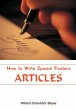 How To Write Special Feature Articles - Bild 1