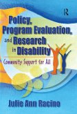 Policy, Program Evaluation, and Research in Disability (eBook, ePUB)