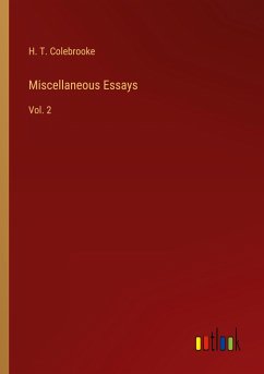 Miscellaneous Essays - Colebrooke, H. T.