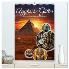 Ägytische Götter (hochwertiger Premium Wandkalender 2024 DIN A2 hoch), Kunstdruck in Hochglanz