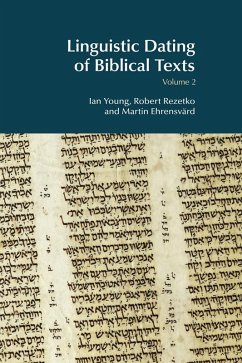 Linguistic Dating of Biblical Texts: Volume 2 (eBook, ePUB) - Young, Ian