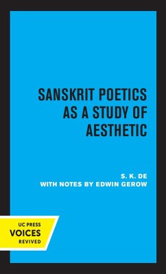 Sanskrit Poetics as a Study of Aesthetic (eBook, ePUB) - De, S. K.