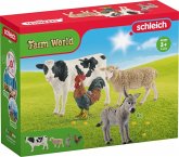 Schleich 42385 - Farm World Starter-Set (Kuh, Esel, Hahn, Schaf), 4-teilig