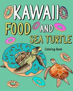 Kawaii Food and Sea Turtle Coloring Book - Paperland