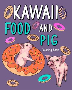 Kawaii Food and Pig Coloring Book - Paperland