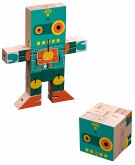 Philos 3503 - Robot Cube, Holz, Würfel-Puzzlespiel, Denkspiele, Knobelspiele, Schwierigkeitsgrad: schwer