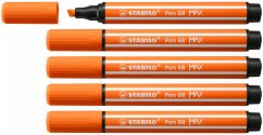 Cover Premium-Filzstift mit dicker Keilspitze - STABILO Pen 68 MAX - 5er Pack - gelbrot
