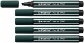 STABILO Filzstifte Pen 68 MAX, 5er Set, grünerde