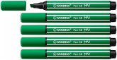 STABILO Filzstifte Pen 68 MAX, 5er Set, smaragdgrün