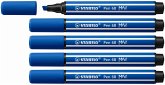 STABILO Filzstifte Pen 68 MAX, 5er Set, ultramarinblau