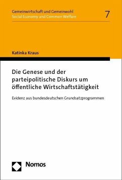 Die Genese und der parteipolitische Diskurs um öffentliche Wirtschaftstätigkeit - Kraus, Katinka